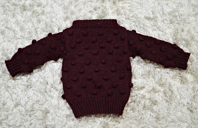 "Popcorn" Bobble Baby Sweater Pullover