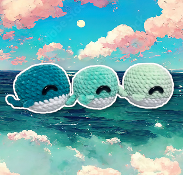 Ravelry Plush Whale Amigurumi pattern by Codi Hudnall