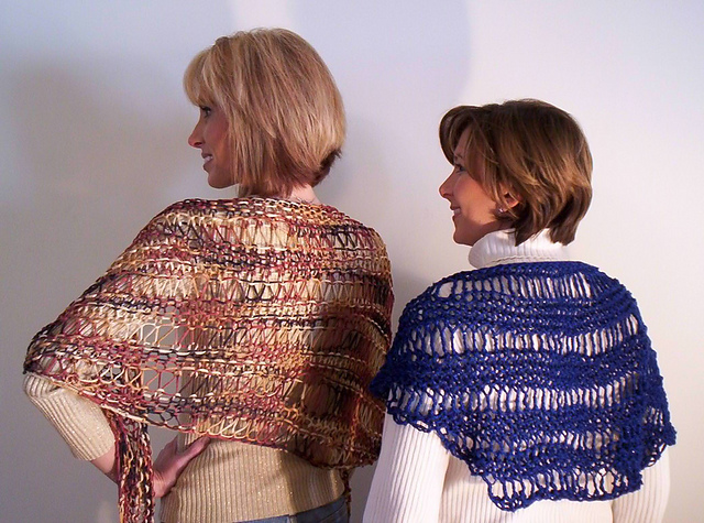 Two Variation Drop Stitch Shawl