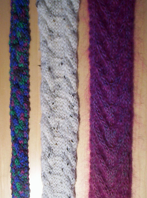 Skinny Cabled Scarves