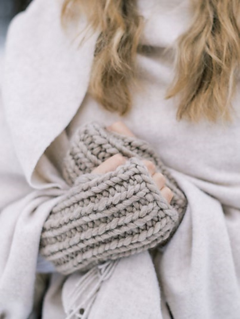 Wrapped in Rib Fingerless Mitts