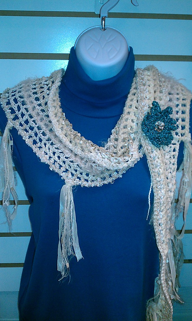 Crocheted Fringe Scarf
