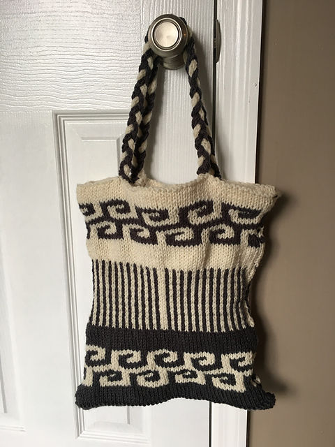 Swirls and Stripes Mosaic Bag