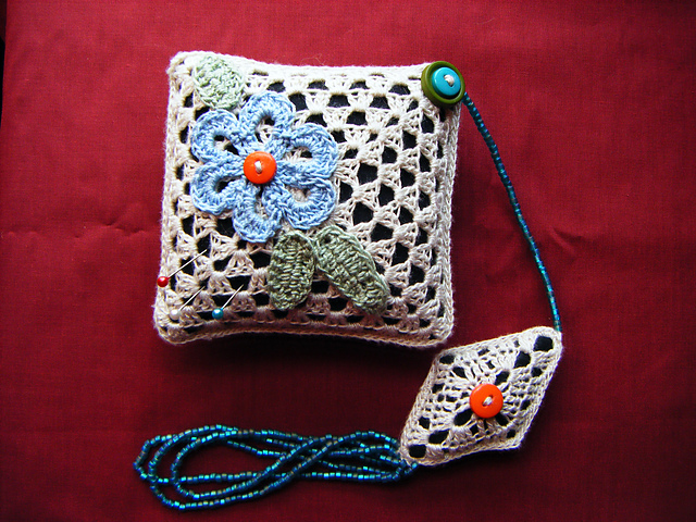 Diamonds and Flowers Pincushion