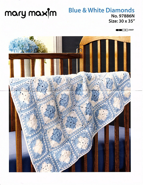 Blue & White Diamonds Blanket