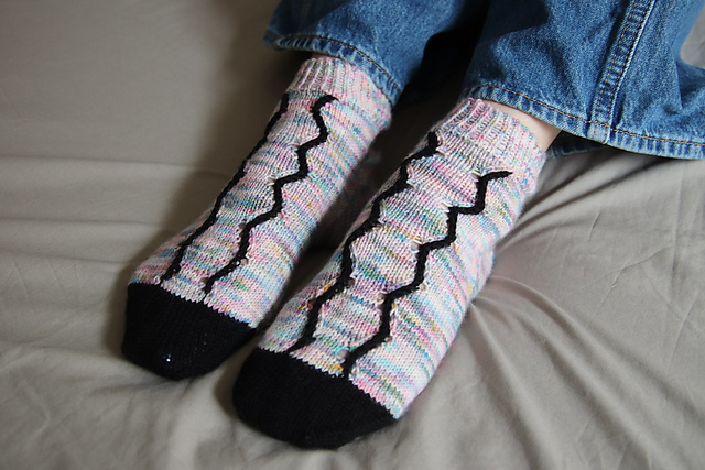 Drawing on ankle socks