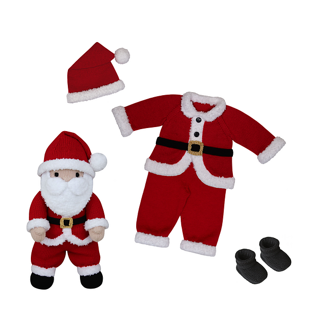 Matching Santa Suit for Baby and Teddy