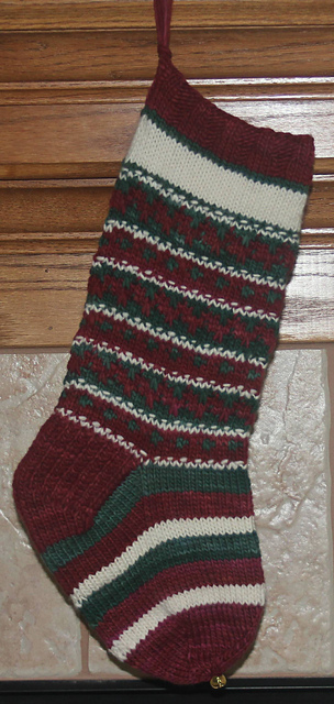 Slip Stitch Fair Isle Stocking