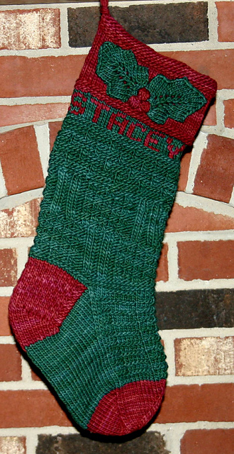 Holly Christmas Stocking