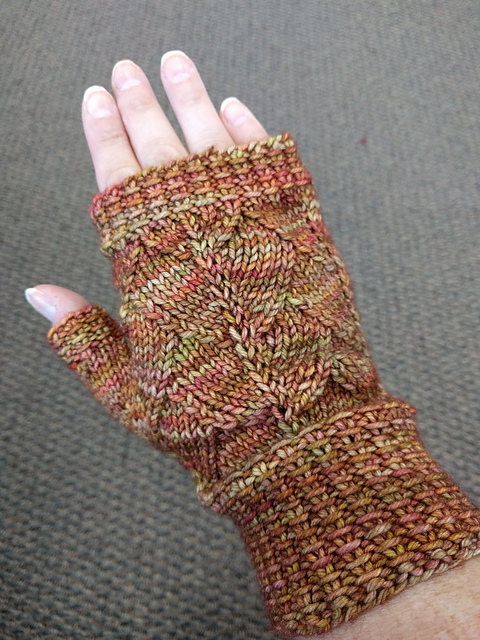 Autumn Leaves Fingerless Mitts