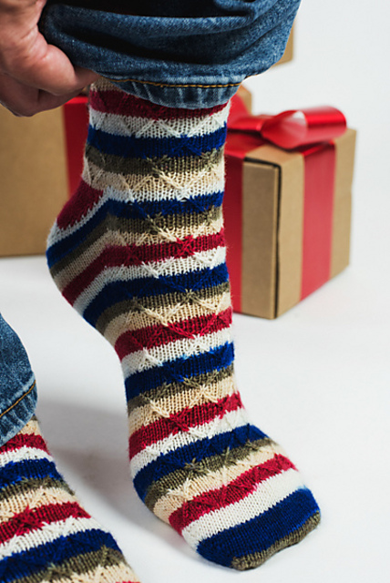 Stripe Down Clark's Men Socks