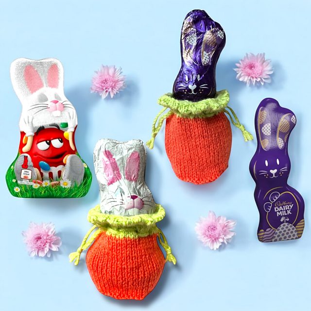 Easter Carrot Sack Drawstring Bag for chocolate