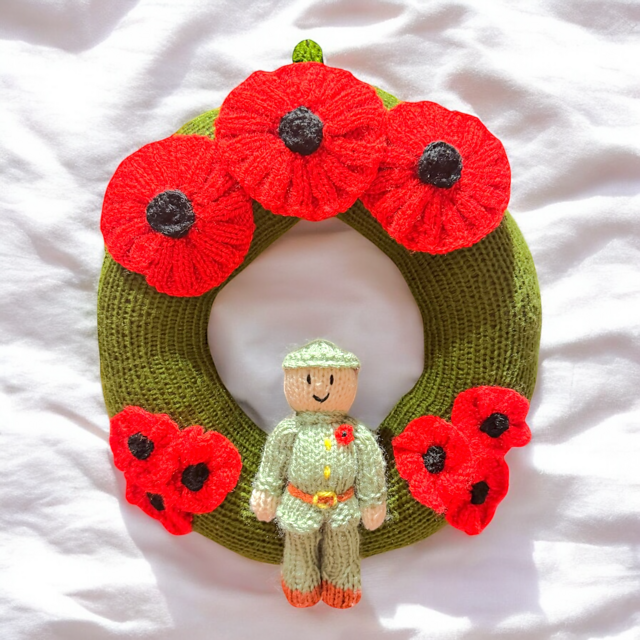 Remembrance Memorial Army Wreath 22 cms