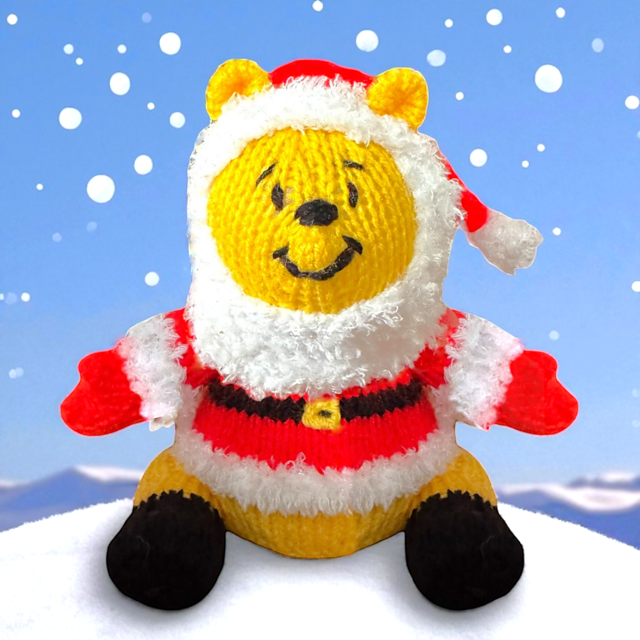 Christmas Santa Winnie the Pooh choc cover / toy