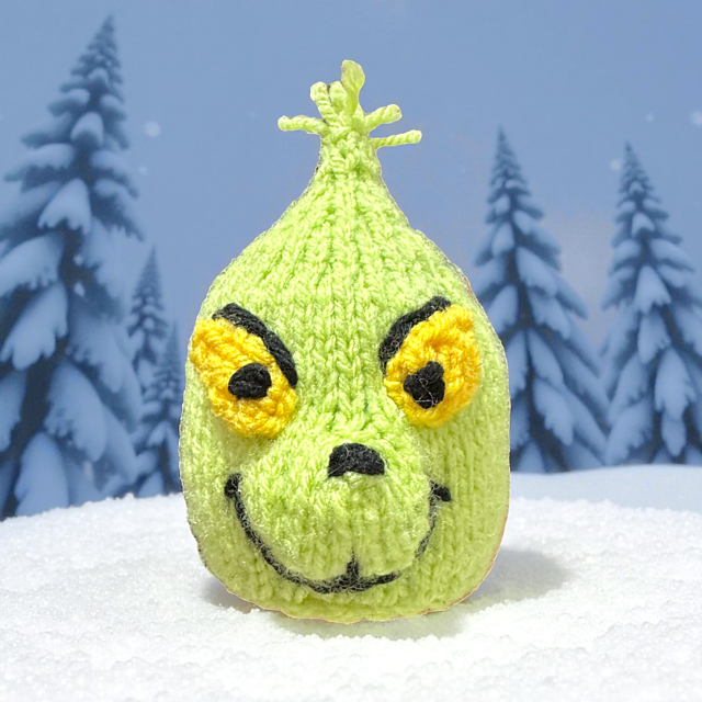 Christmas Grinch Head choc orange cover / toy