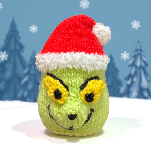 Christmas Santa Grinch Head choc cover / toy