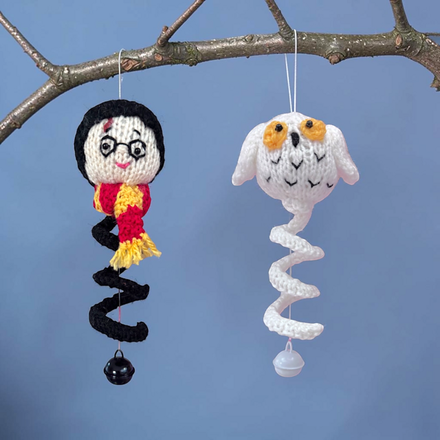 Christmas Harry Wizard and Owl tree decorations