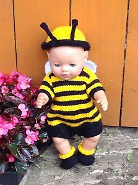 Busy Bee Costume for Baby Born