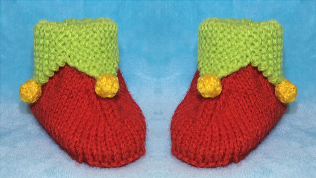 Christmas Elf Baby Booties
