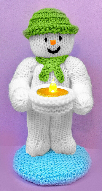 Christmas The Snowman inspired tea light holder