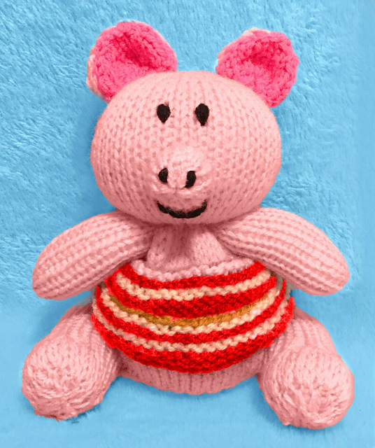 Christmas Pig in Blanket choc orange cover / toy