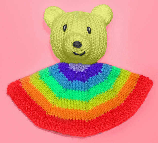Rainbow Teddy Comforter 18 cms Baby Toy