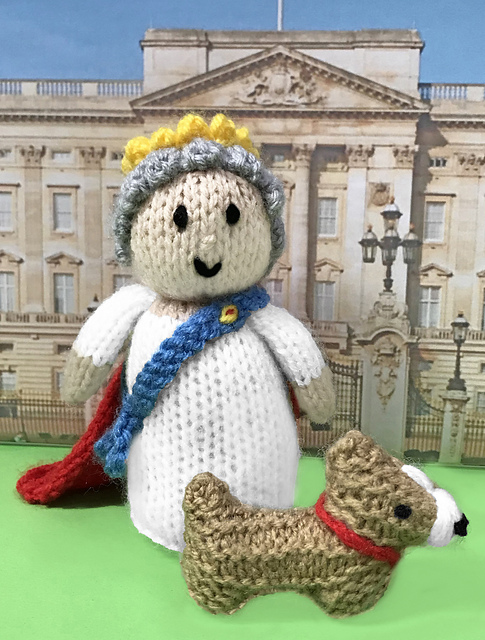 Ravelry: Little Royal Family Queen and Corgi Soft Toy doll pattern