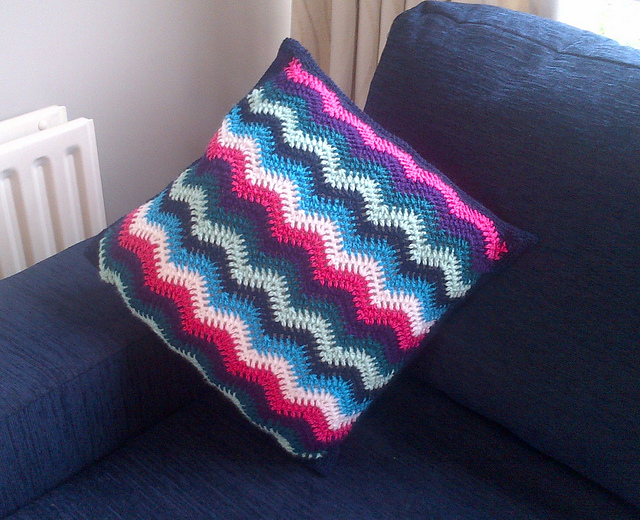 Stripy Wave Cushion