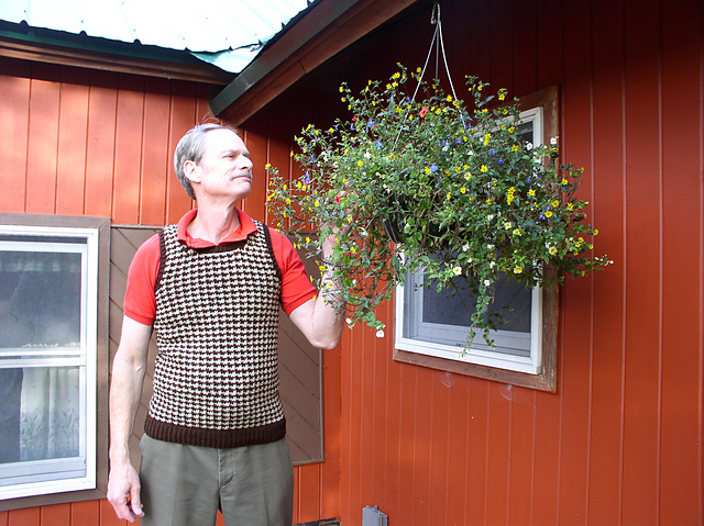 Mock Houndstooth Vest