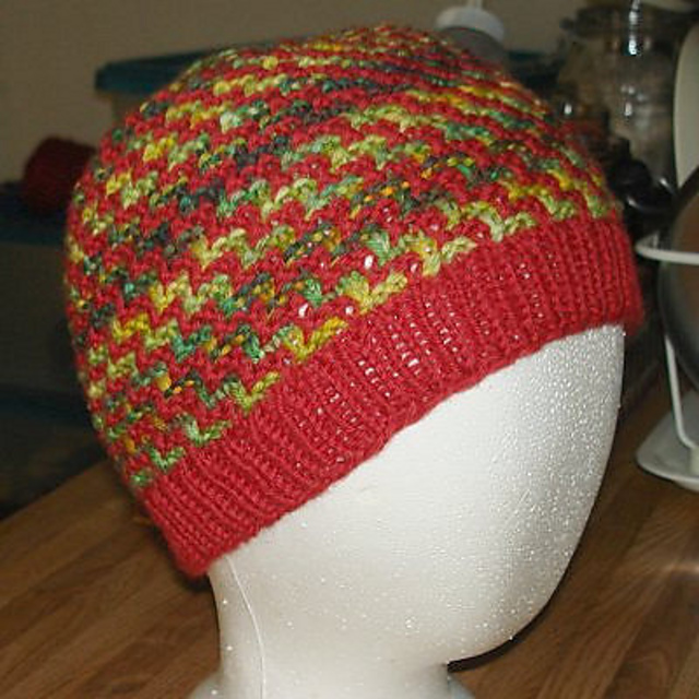 2008 Charity Hat - hand-knit version