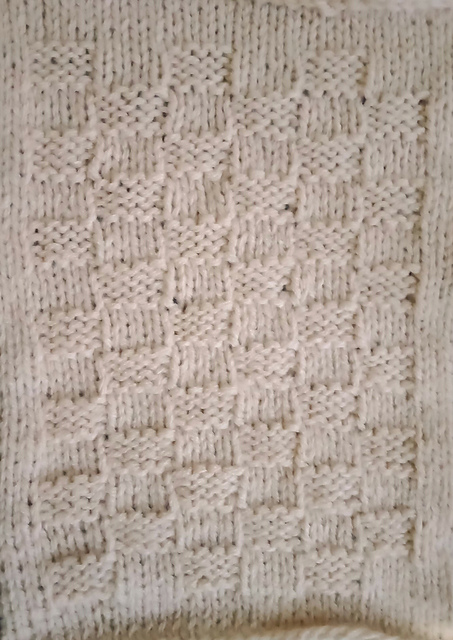 KAL Basketweave Stitch Blanket Square