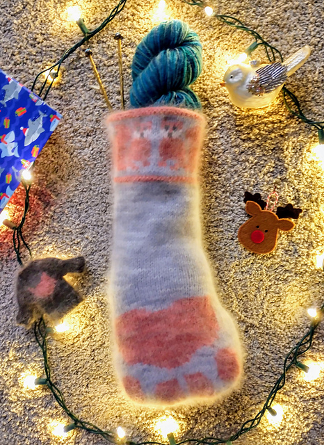 Holiday Fox Stocking