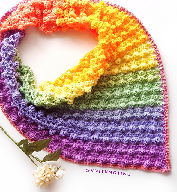 Bobblicious Waffle Scarf