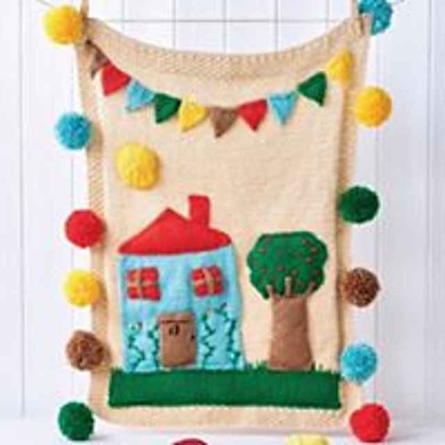 Applique baby blanket