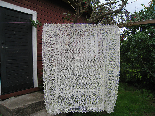 Fine Lace Framed Shawl