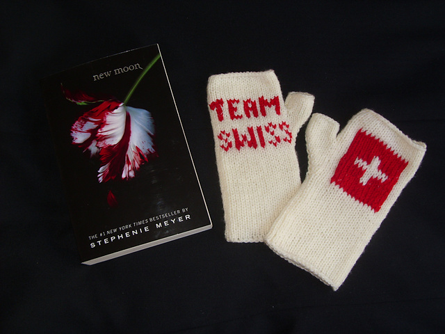 Twilight - "Team Swiss" Fingerless Gloves