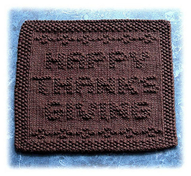 Happy Thanksgiving Dishcloth