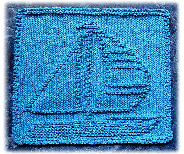 Let's Go Sailing Dishcloth