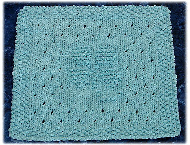 Lacy 4 Leaf Clover Dishcloth