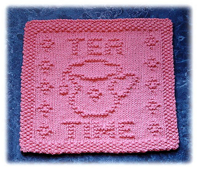 Tea Time Dishcloth