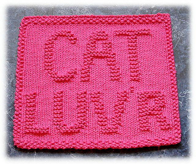 Cat Luv'r Dishcloth