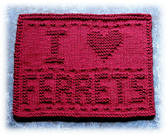 I Love Ferrets Dishcloth