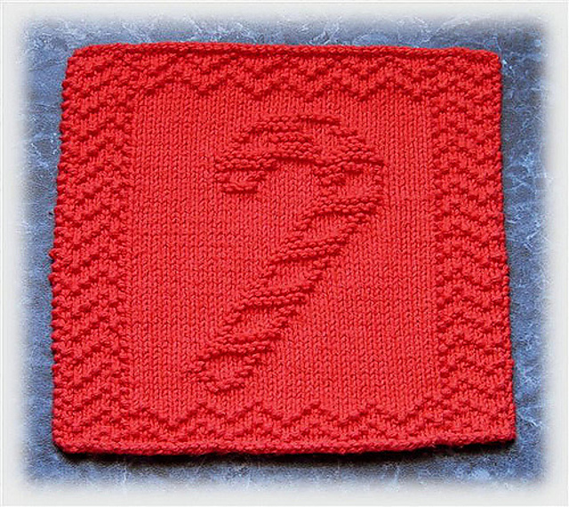 Candy Cane Dishcloth