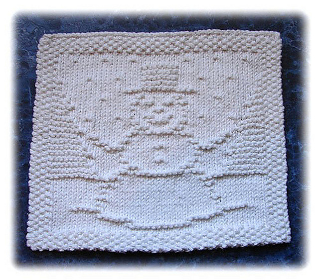 Mr. Snowman Dishcloth