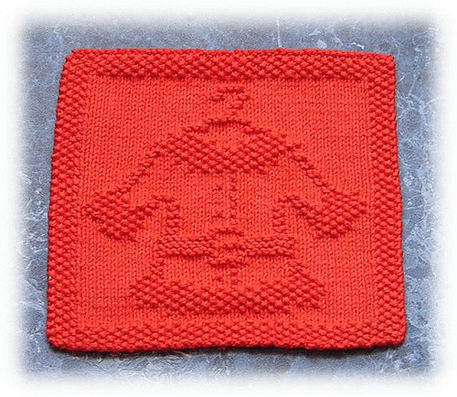 Santa's Coat Dishcloth