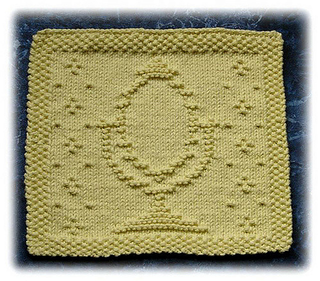 Antique Pedestal Mirror Dishcloth
