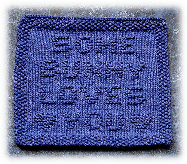 Some Bunny Loves You Dishcloth