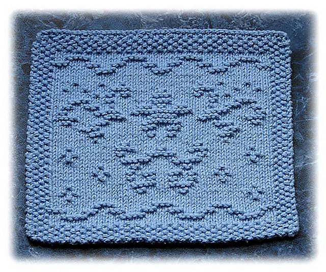 Delftware Inspired Florals Dishcloth