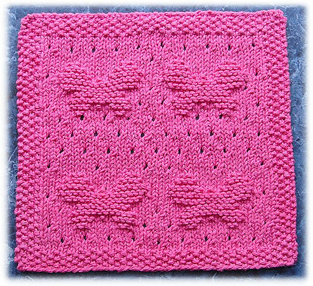 Butterflies in Lace Dishcloth