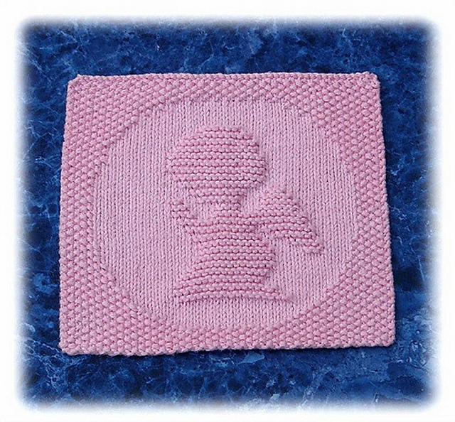 Little Praying Cherub Dishcloth